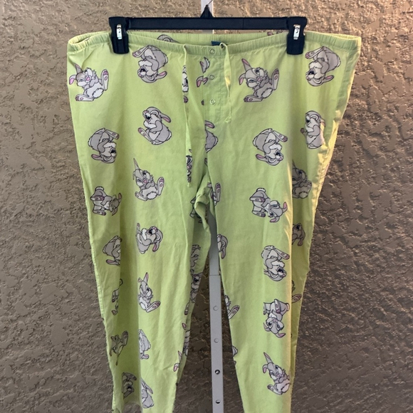 Disney Thumper Women's Pajama Pants Size L Green White gray pink blue - Picture 12 of 12